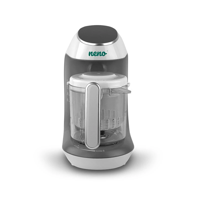 Detský kuchynský robot neno Cibo 300 W, 0,3 L misa, parenie a mixovanie, ohrievanie, sivá/biela