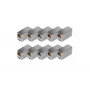 Digitus CAT 5e RJ45 modulárna spojka 10 kusov pozlátená Strieborná