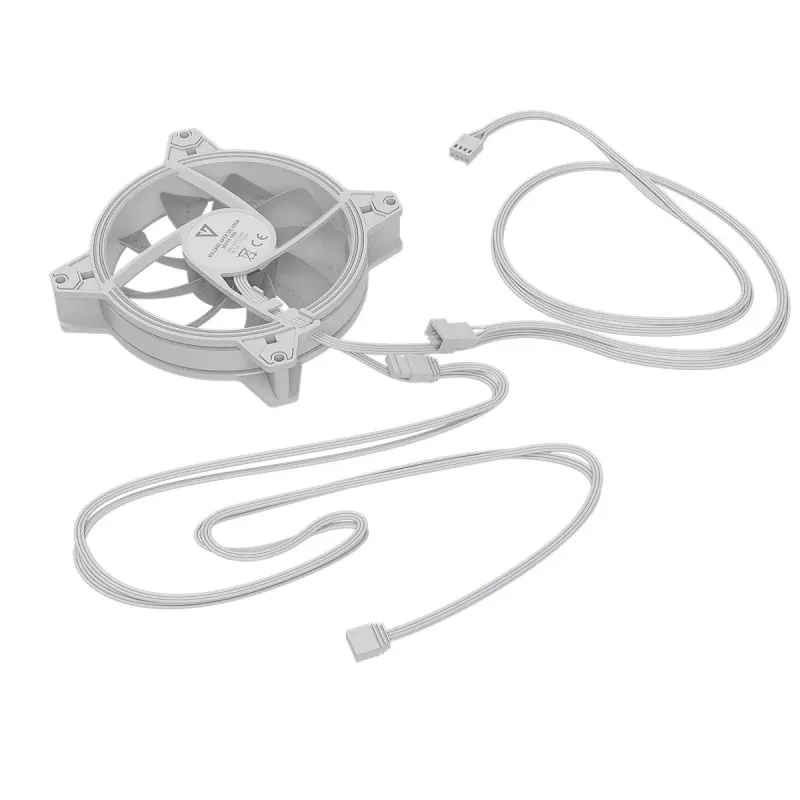 120mm skriňový ventilátor MODECOM VOLCANO APEX 120 ARGB biely — 120mm ARGB chladiaci ventilátor