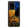 Puzdro na telefón iKins pre Samsung Galaxy S20 Ultra — čierne, model 'Cafe Terrace'