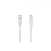 Kábel opletený USB-C na USB-C 1 m biely