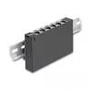 Patch panel DELOCK Mini Desktop RJ45 6 portov Cat.6A tienený, kov, čierny, 80×22×125 mm