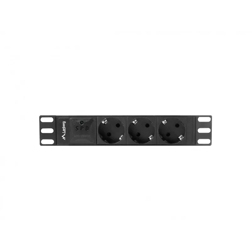 Lanberg PDU-03E-0200-BK Power Distribution Unit (PDU) 3 AC výstupy 1U čierna