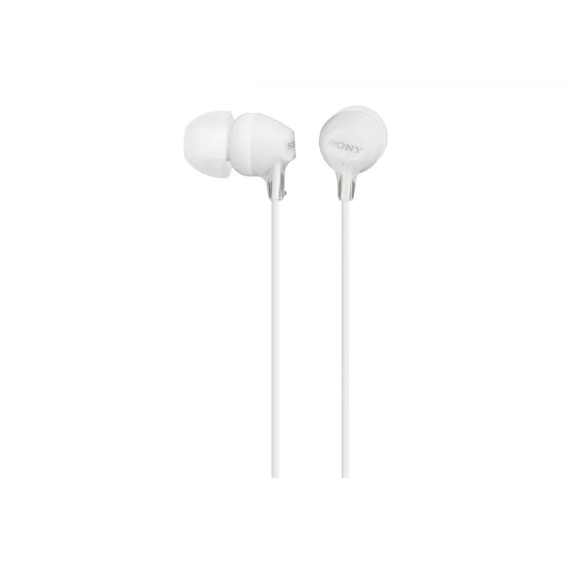 Sony MDR-EX15LP, káblové, 8 - 22000 Hz, hudba, 3 g, slúchadlá, biele