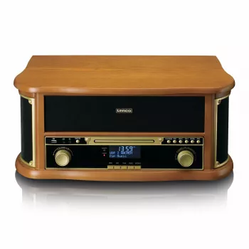 Lenco TCD-2571WD gramofón 10W drevo 1 deck DAB FM Bluetooth