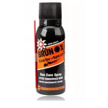 Mazací sprej BRUNOX Turbo Spray Oil B100 — 100 ml čistiaci a ošetrovací olej, označené ako nebezpečný pre životné prostredie