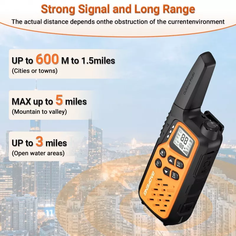 Walkie-talkie Baofeng BF-T25E oranžová, 2 kusy