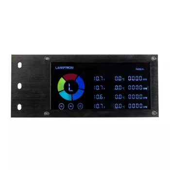 Lamptron SM436 PCI ventilátor a RGB LED kontrolér, čierny