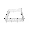 Klietka pre psov C&C Modular 145×75×37 cm – interiérový/exteriérový box pre domáce zvieratá, modulárna konštrukcia z panelov, čierna