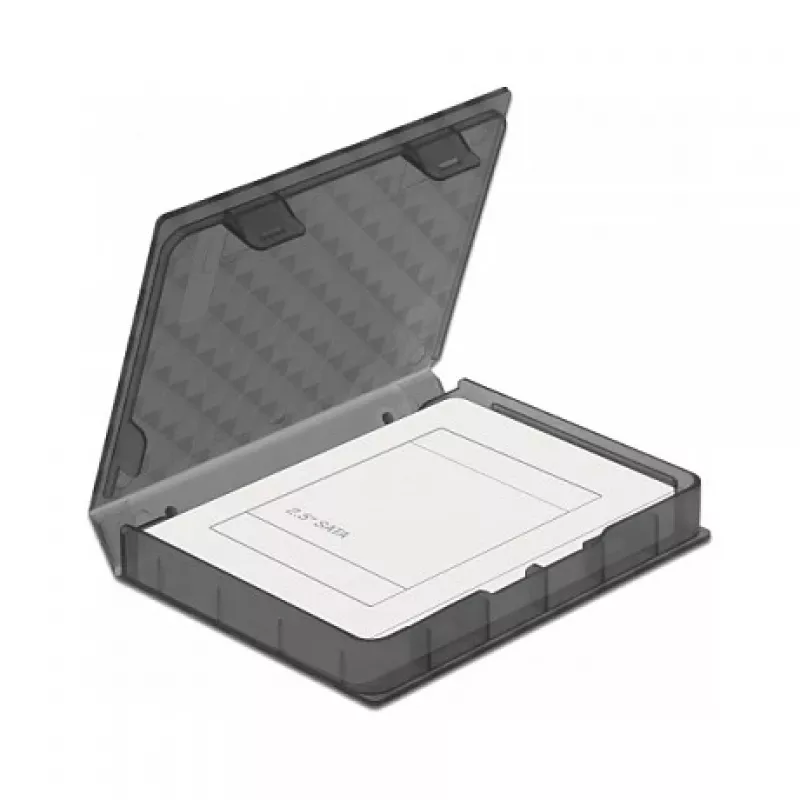 Delock Protection Box - ochranné puzdro na pevný disk - kapacita: 1 pevný disk (2.5) - sivá (18368)