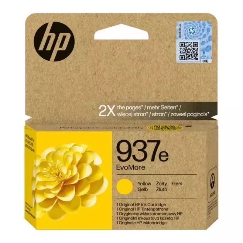 HP 937e EvoMore žltá originálna atramentová kazeta