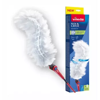 Vileda lopatka na smeti s dlhou rukoväťou + 1 náhradné balenie Flex&Catch