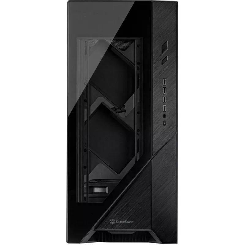 ALTA F2, Big-Tower skriňa čierna, temperované sklo