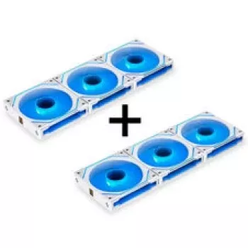 LIAN LI UNI FAN SL-INF 120 ARGB Reverse Blade PWM sada ventilátorov - balenie 6 ks, biela