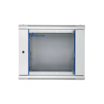Extralink nástenná skriňa 9U 600x600 sivá