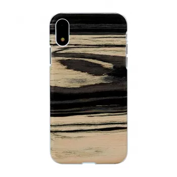 Puzdro na telefón man and wood pre iPhone XR — biela ebenové drevo povrch