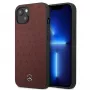 Mercedes MEHCP13SPSQRE iPhone 13 mini 5,4 červená/červená tvrdé puzdro koža vzor hviezdy
