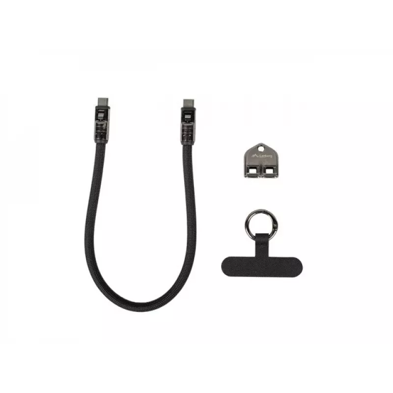 USB-C kábel LANBERG CA-CMCM-10LN-0003-BK 0,3 m 240W čierny