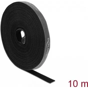 Delock suchý zips na rolke, 10 m x 15 mm, čierna