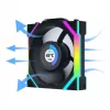 Lian Li UNI FAN SL Wireless LCD 120 12RSLLCD1W1B Reverse Blade ventilátor skrine, 120 mm, ARGB, PWM, čierny
