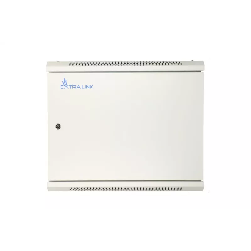 Extralink rackový rozvádzač 9U 600x600 ASP sivý nástenný, kovové dvere