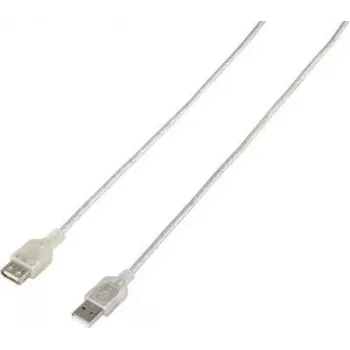 Renkforce USB 2.0 prepojovací kábel [1x USB 2.0 konektor samec A - 1x USB 2.0 konektor samica A] 3,00 m transparentný (RF-4538152)
