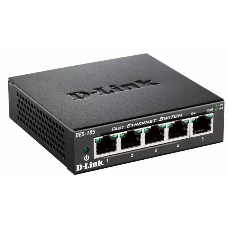D-Link DES-105 Unmanaged L2 čierna