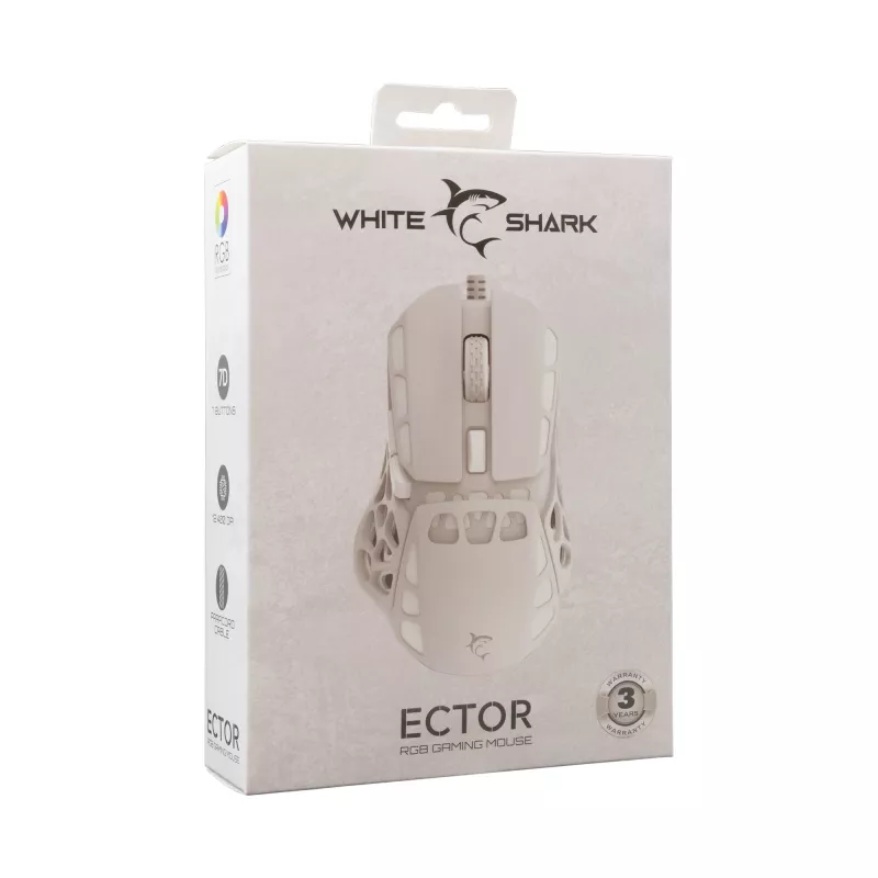Myš White Shark GM-5016 Ector White USB
