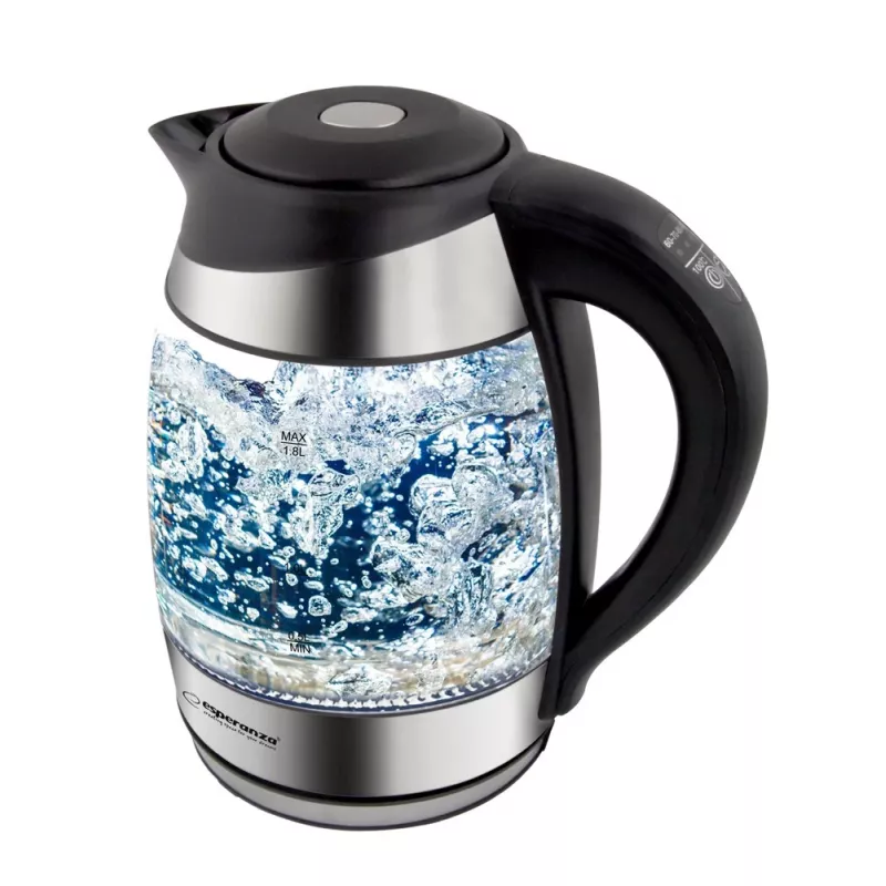 Esperanza EKK026 Rýchlovarná kanvica 1,7 L 2200 W Čierna, Priehľadná