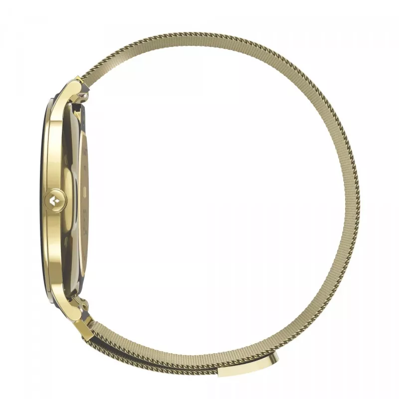 Smartwatch Garett Verona 2 Gold Mesh s Bluetooth a meračom srdcového tepu