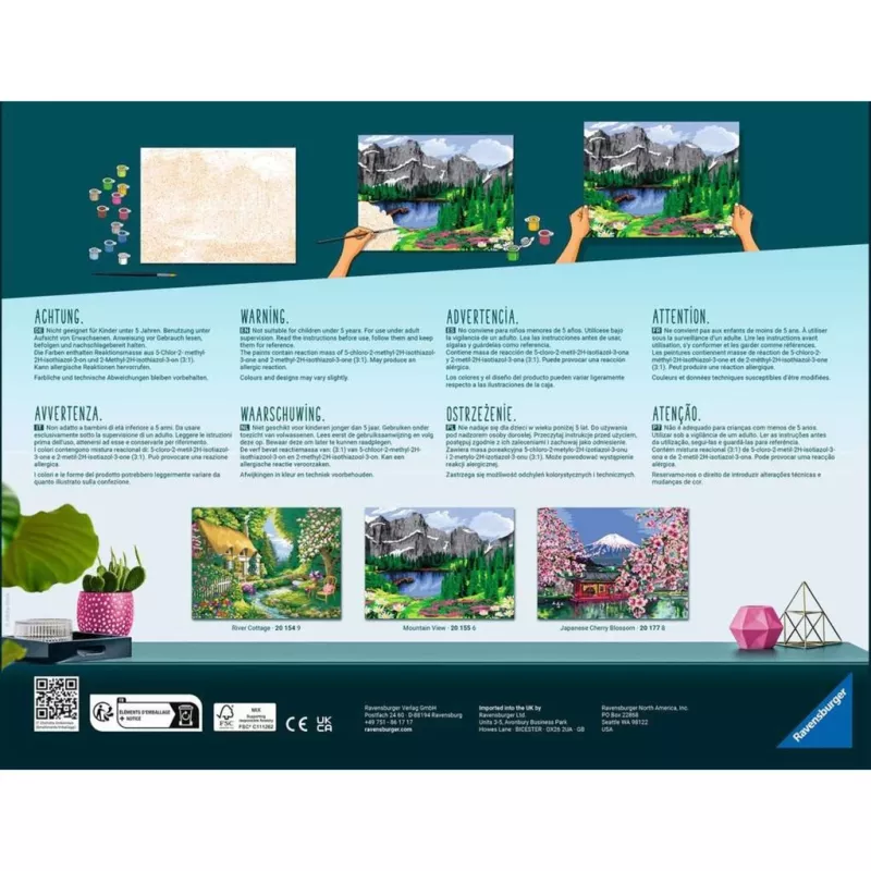 Ravensburger CreArt sada na maľovanie podľa čísel Landhaus am Fluss (Vidiecky dom pri rieke)