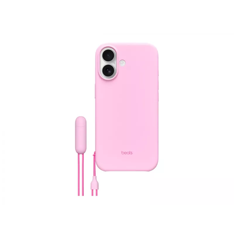 Puzdro s kickstand pre iPhone 17 Apple Beats s MagSafe a ovládaním kamery, Pebble Pink, PC & mikrovlákno