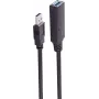 USB kábel ShiverPeaks BS13-39485 30m USB A čierny 5 Mbit/s