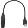 Audio kábel Eurolite 51860118 0,4 m XLR konektor samica USB konektor samec čierny