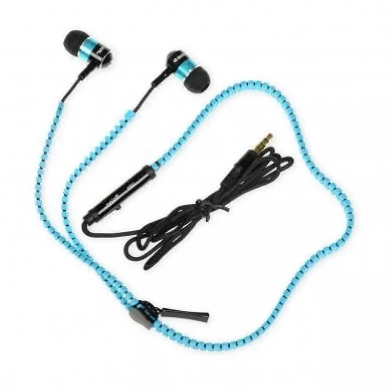 In-ear slúchadlá s dizajnom na zips a mikrofónom