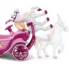 Huffy elektrický kočiar Disney Princezné s koňom 6 V ružový