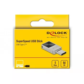 USB flash disk DeLOCK 64 GB USB-C 3.2 Gen 1 Mini kovové puzdro