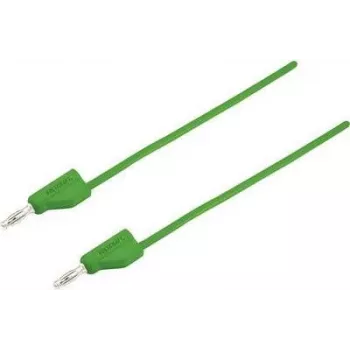 VOLTCRAFT merací kábel [konektor samec 4 mm - konektor samec 4 mm] 5 m zelený MSB-300 (MSB-300-5-GR)