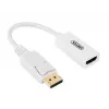 UNITEK Y-6332 adaptér DisplayPort na HDMI 4K, M/F, 0,2 m, biely