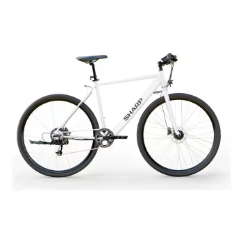 Sharp Gravel E-Bike 250W motor App 70km biela lesk