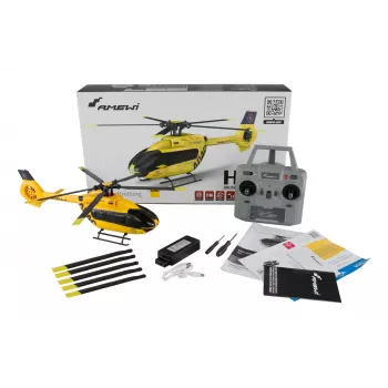 Amewi vrtuľník ADAC H145 Brushless 6-kanálový 6G RTF, model pripravený na let 6-kanálový