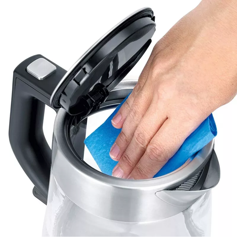 Severin WK 3468 Kanvica na vodu 1 l 2200 W čierna, nehrdzavejúca oceľ, transparentná