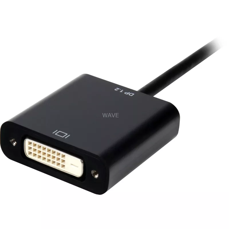 DisplayPort 1.2 > DVI24+1 konvertor, kábel čierny, 15 cm