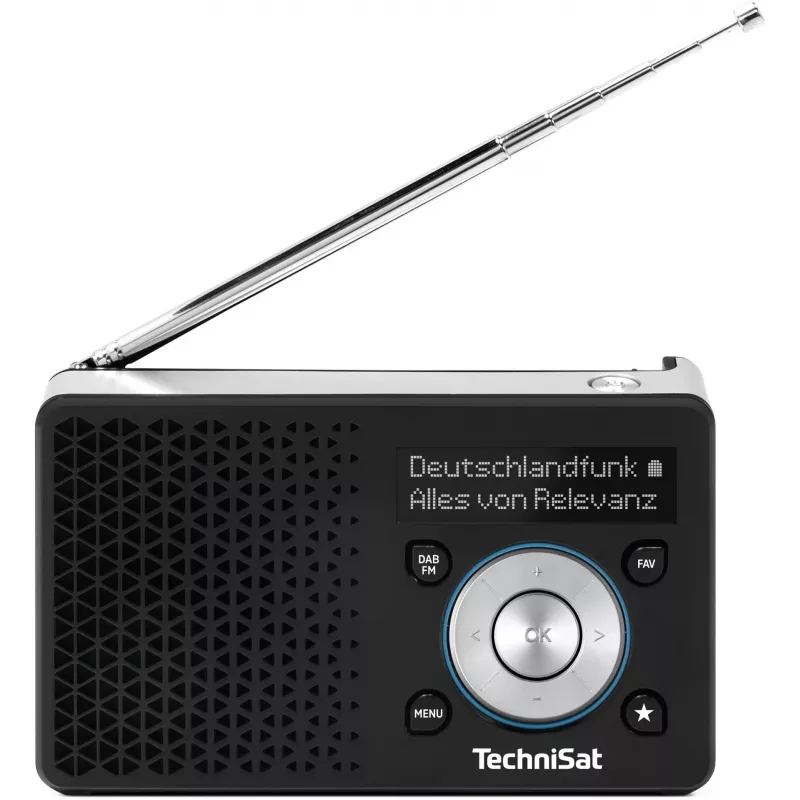 TechniSat DigitRadio 1 A 0100/4997 digitálne rádio, DAB+/FM, RDS, 40 predvolieb staníc, výstražná funkcia ASA, čierne/strieborné