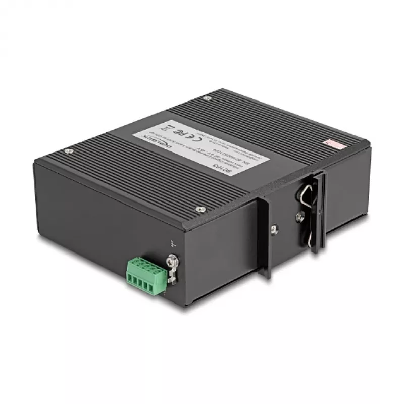 Gigabit Ethernet switch DELOCK 80163, 8-portový RJ45 priemyselný switch, unmanaged, kovové puzdro