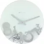 NeXtime hodiny 8115 Dropped, Ø43 cm, nástenné, strieborné