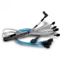 SAS kábel BROADCOM 05-60005-00 — 1 m, x8 SFF-8654 na 2× U.2 SFF-8639