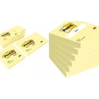 Post-It Notes žlté 6-balík samolepiace etikety štvorcové 76x76mm 3M