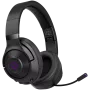 Lorgar Noah 702 (LRG-GHS702) bezdrôtový herný headset, Bluetooth 5.3, USB prijímač, 3,5 mm AUX, 40 mm meniče, 1000 mAh, RGB, čierny