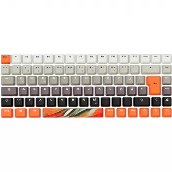 Mechanická herná klávesnica Sharkoon SKILLER SGK50 S3 Design Bundle D6 — oranžová/sivá
